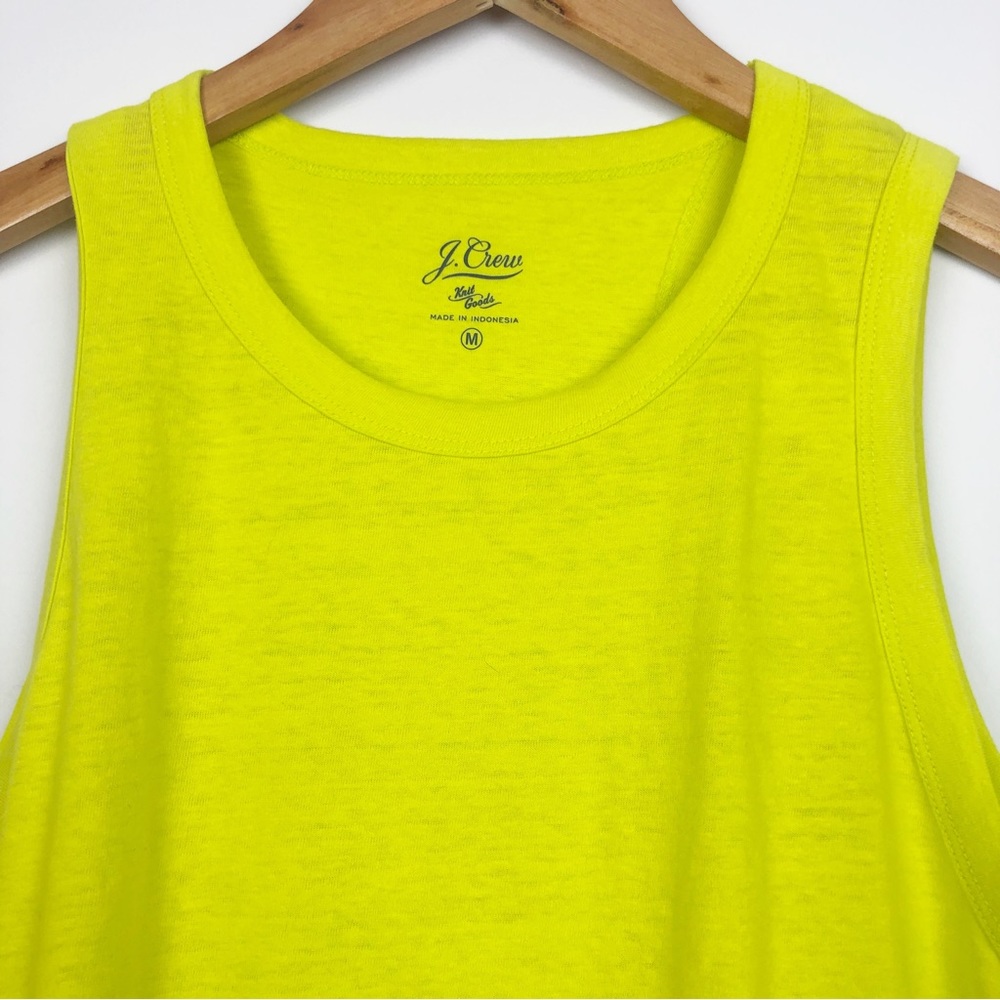 J. Crew Yellow Tie Bank Tank Top Size M - Picture 4 of 12